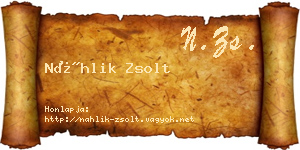 Náhlik Zsolt névjegykártya